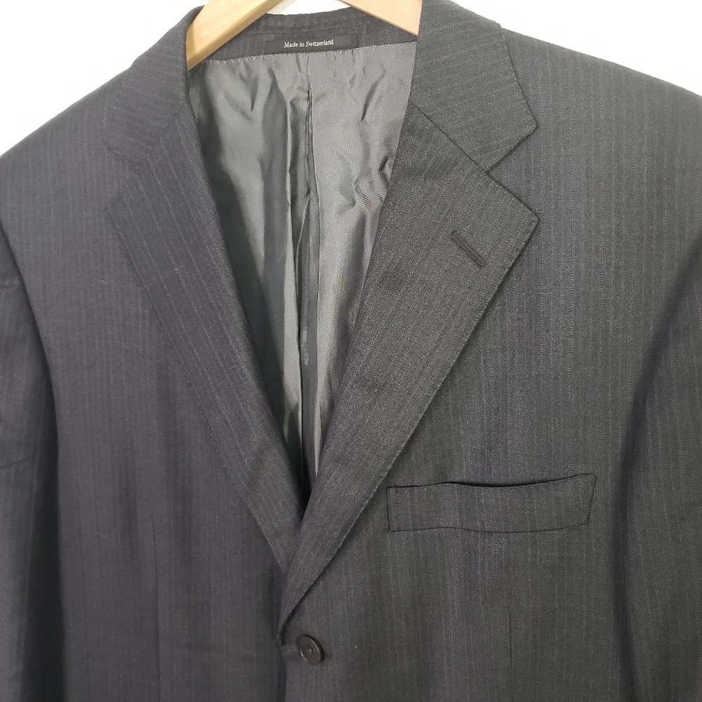 Ermenegildo Zenga Traveller Micronsphere gray suit jacket blazer IT 54 / US 44